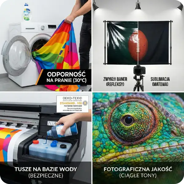 4 filary przykłady właściwości i zalety druku sublimacją