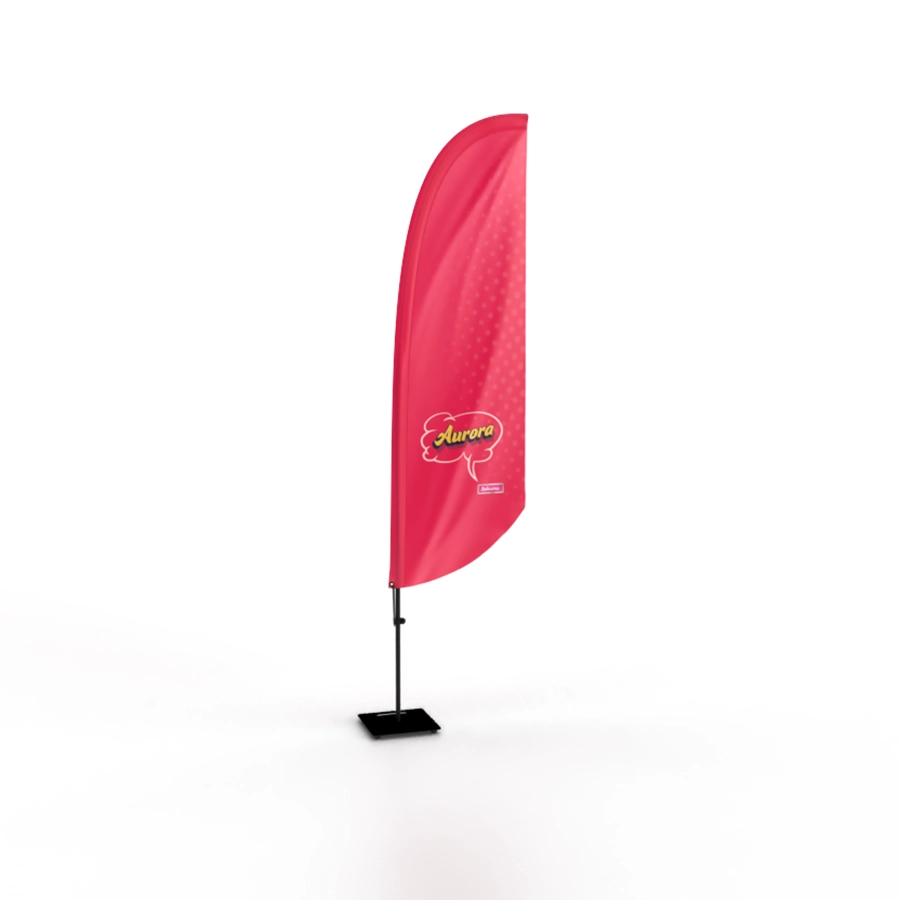 Flaga Reklamowa Aurora - Wymiar 63 x 260 cm Druk Jednostronny Mocny Maszt