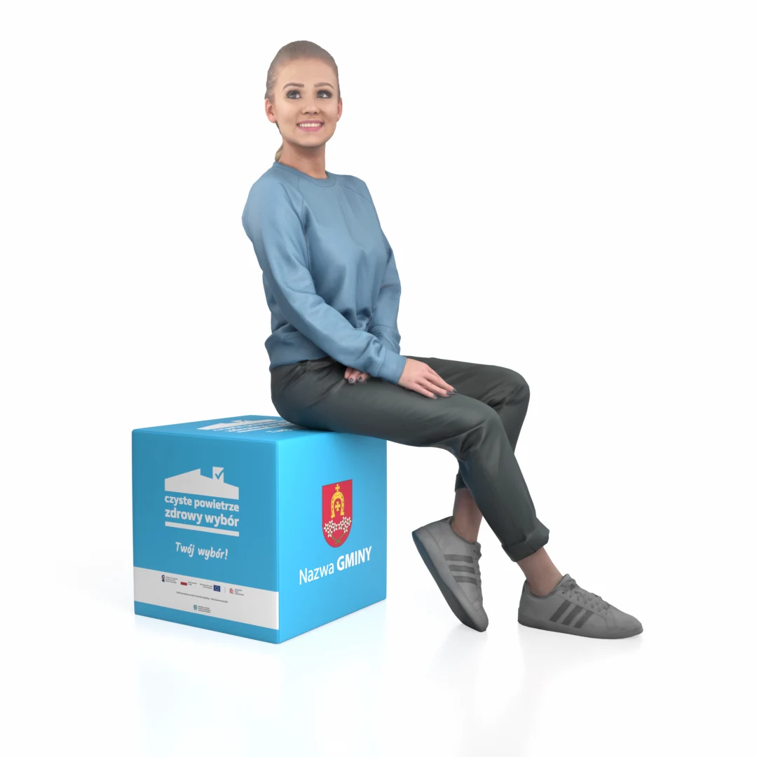 Kostka Reklamowa Rubikon Błękit | Punkt informacyjny Czyste Powietrze 
